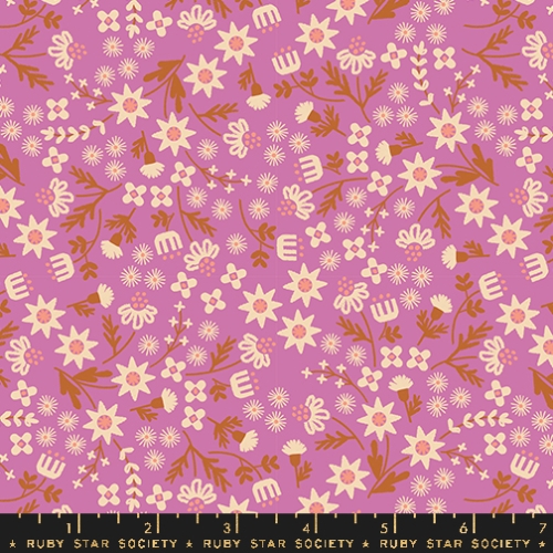 Baumwolle Patchwork - Ruby Star Society - Favorite Flowers - Inflorescence Heliotrope